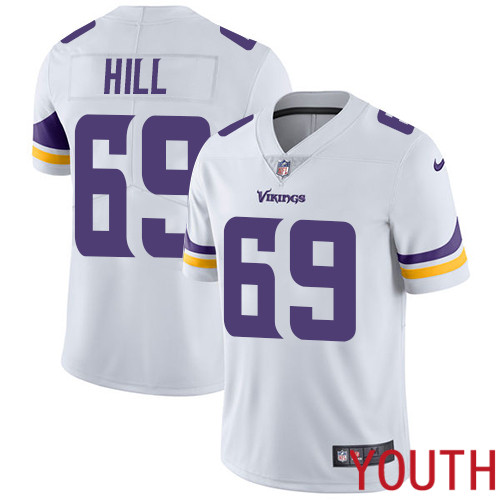 Minnesota Vikings 69 Limited Rashod Hill White Nike NFL Road Youth Jersey Vapor Untouchable